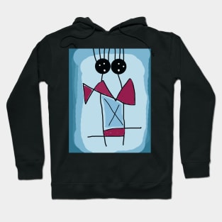 Kids Sharing Red Triangles Stick Figure Hoodie